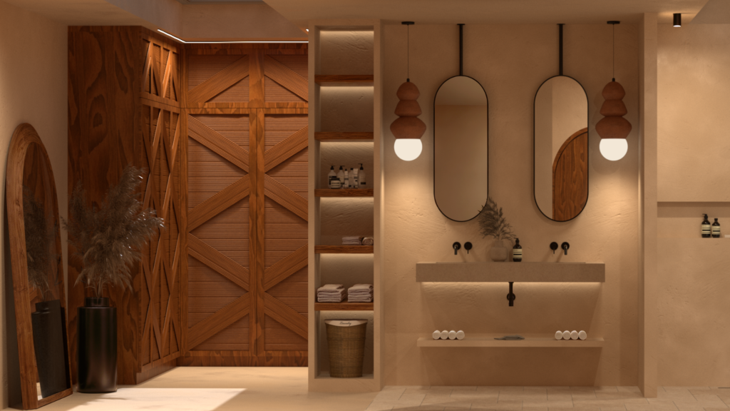 Interior design services oline Bathroom ethnic style